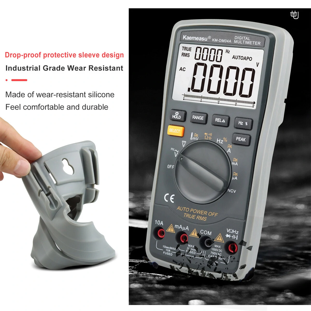 Kaemeasu KM-DM04A Digital Multimeter | 4½ Digit True RMS | Voltage Temp Hz - Image 2