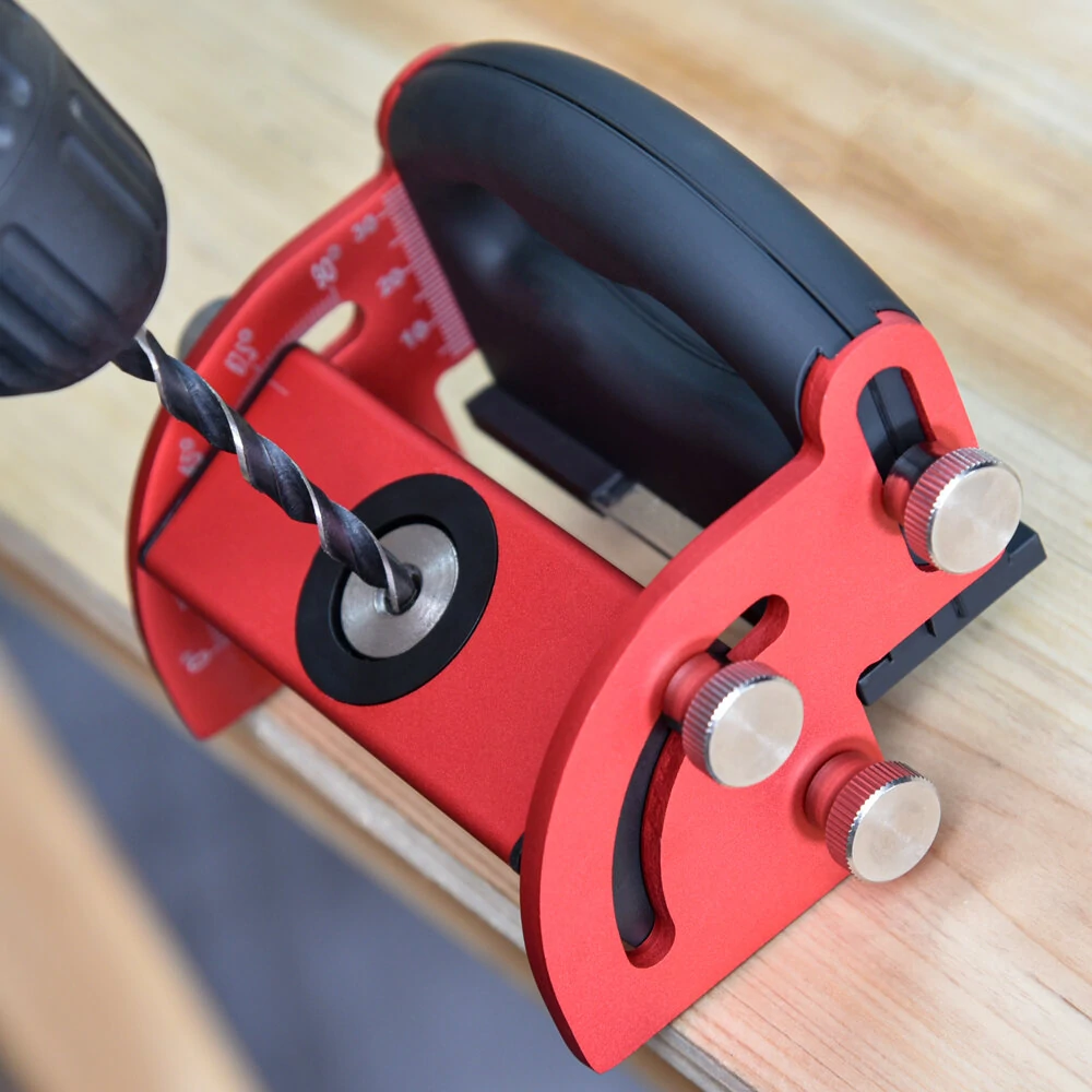 Aluminum Pocket Hole Jig - Wood Board Splicing Tool with Center Line Scribe - Image 2