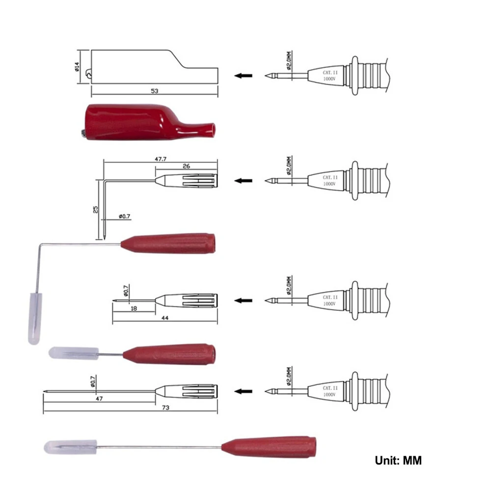 9PCS Universal 2mm Test Probes & Clips for Multimeters | Robust Steel Design - Image 2