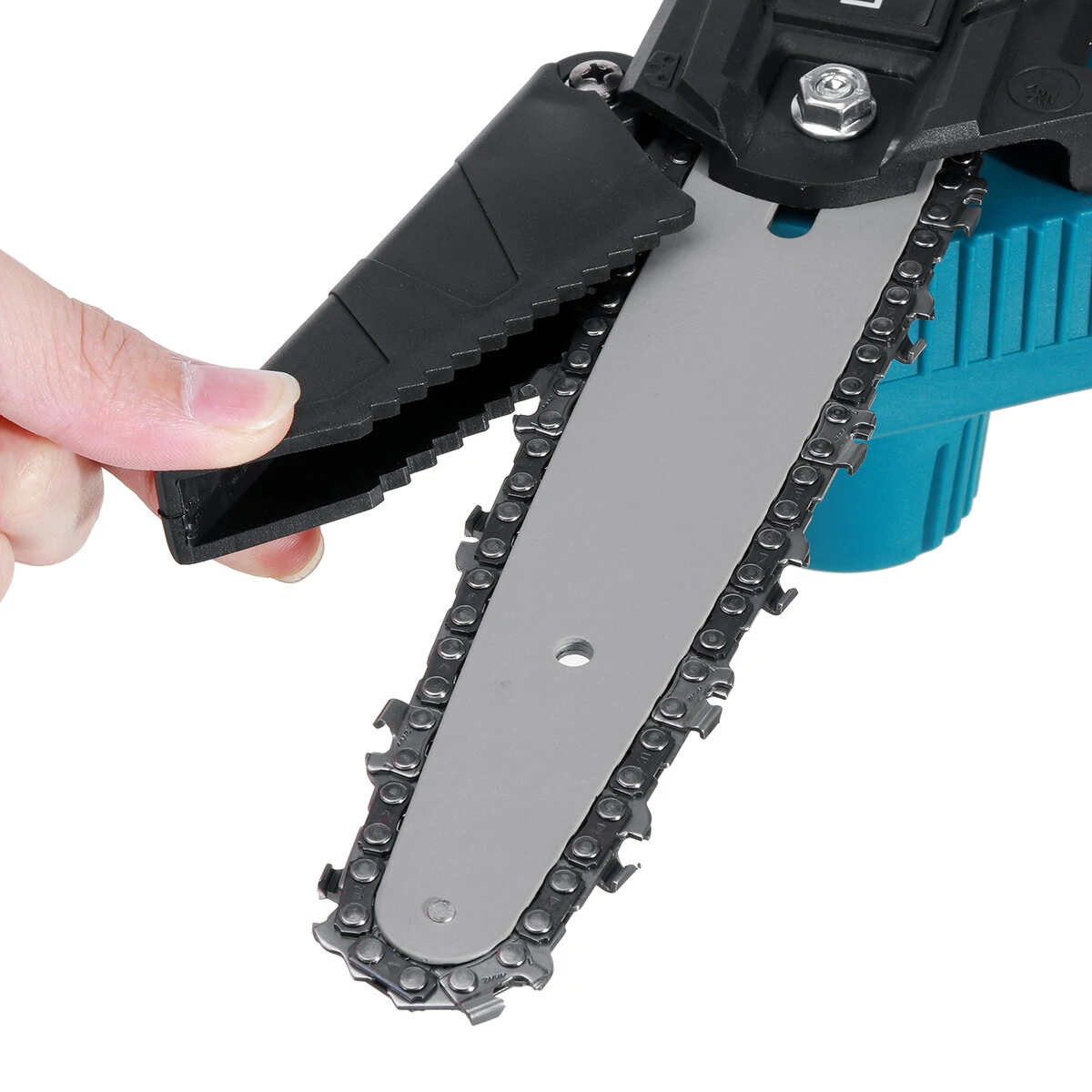 Drillpro 6 Inch Electric Chain Saw - Portable One-Hand Saw for Makita 18V Battery - Image 4