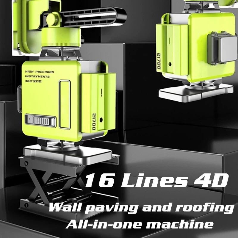 Green Light 4D 16 Line Self-Leveling Laser Level | 360° Rotary with 2 Batteries - Image 4