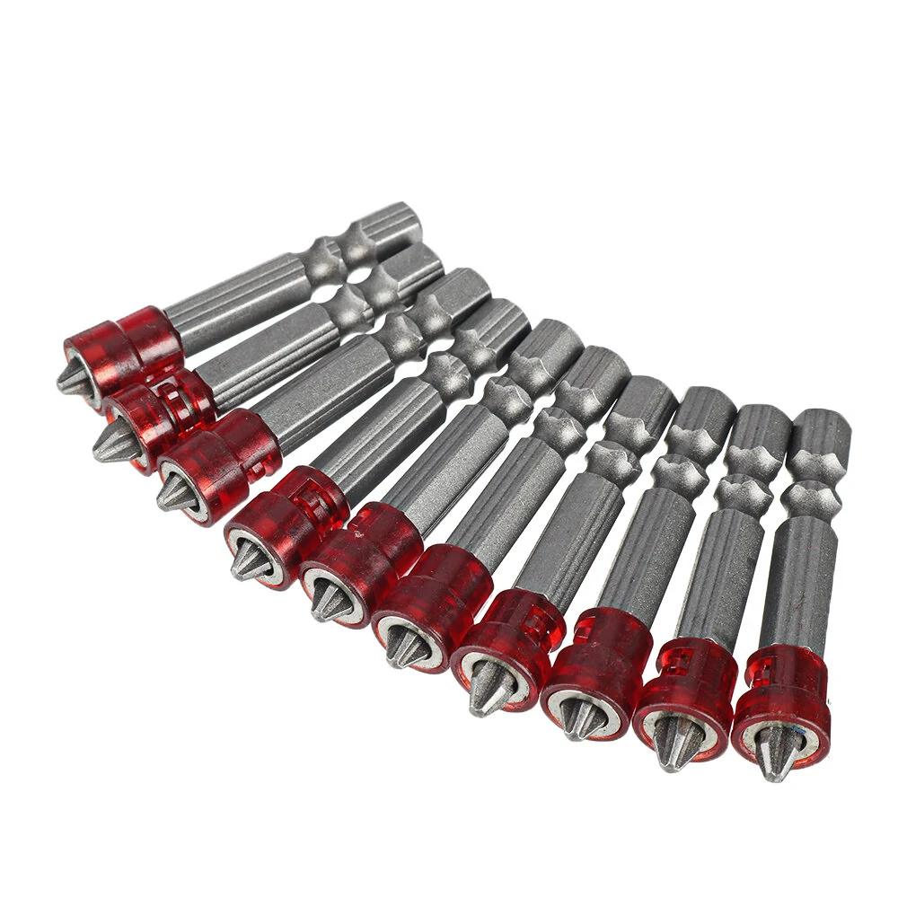 10pcs PH2 Magnetic Screwdriver Bits - 50mm 1/4 Inch Hex Shank - Image 2