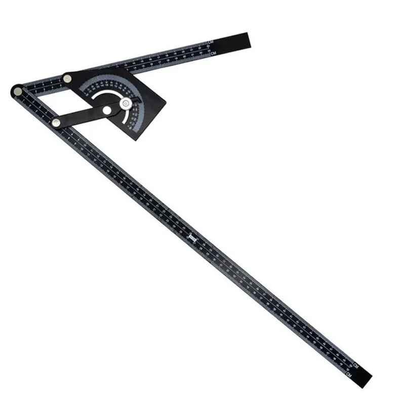 Universal Protractor Angle Ruler 0-180° | Aluminum Alloy Precision ±0.3 | 230x500mm Woodworking Measuring Tool - Image 2
