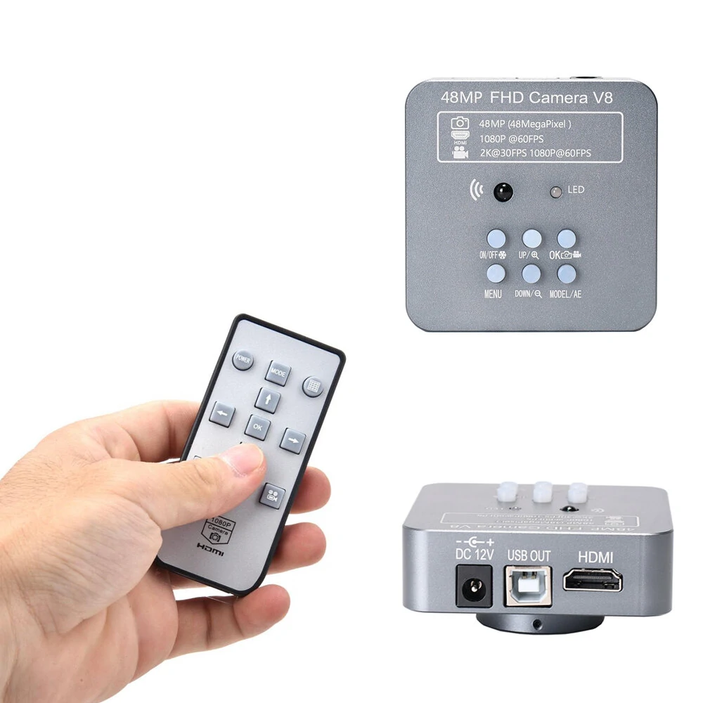 48MP 1080P 60FPS Digital Microscope Camera - 2K HD Magnifier for Phone PCB Repair - Image 3