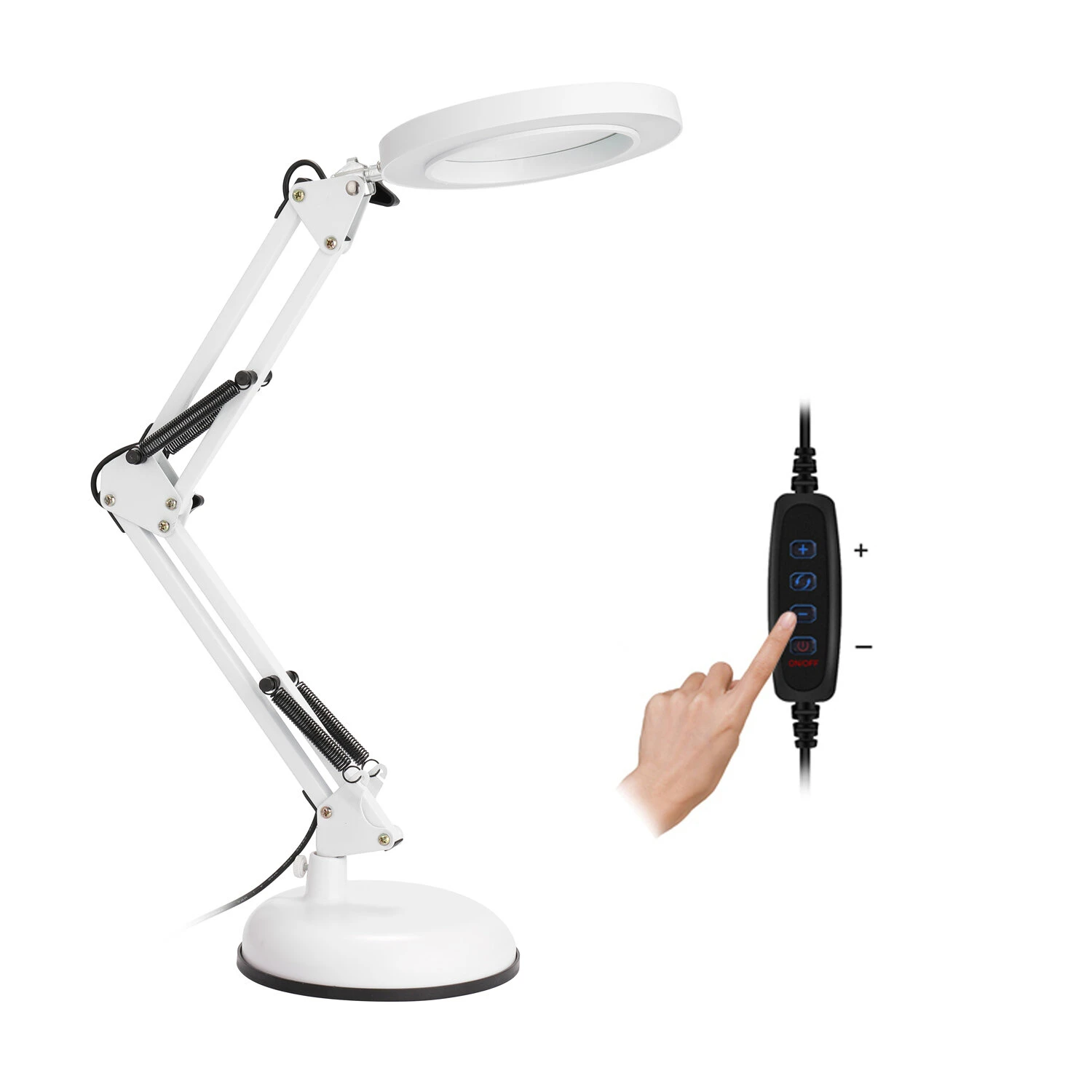 Desktop LED Magnifier Lamp - 5X Magnifying Light for Nails, Eyeliner & Tattoo - Image 3