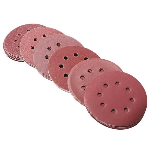 60Pcs 5 Inch Sanding Discs | 8-Hole Hook Loop | 60 to 320 Grit Sandpaper - Image 3