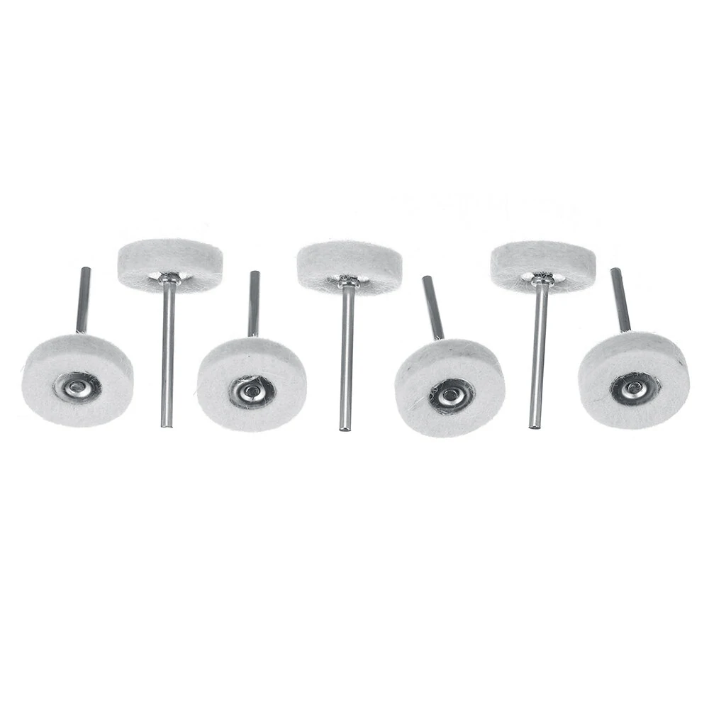 50Pcs 1/8 Inch Shank Wool Polishing Wheel Kit | Abrasive Cashmere Grinding Head - Image 5