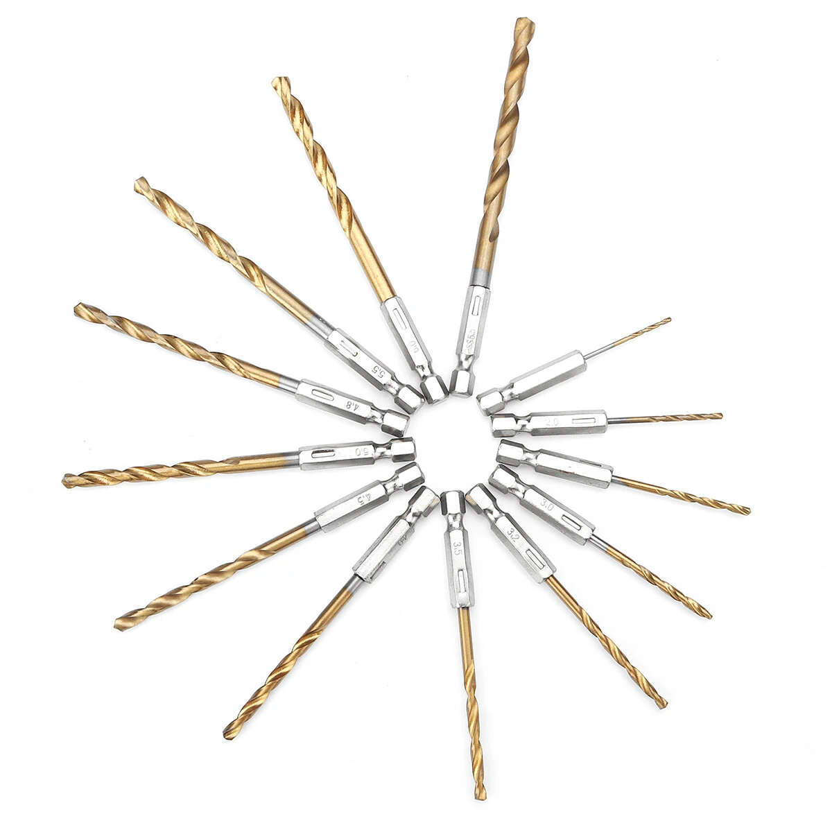 HSS Titanium Drill Bit Set - 13Pcs Hex Shank 1.5-6.5mm | High Speed Steel - Image 5