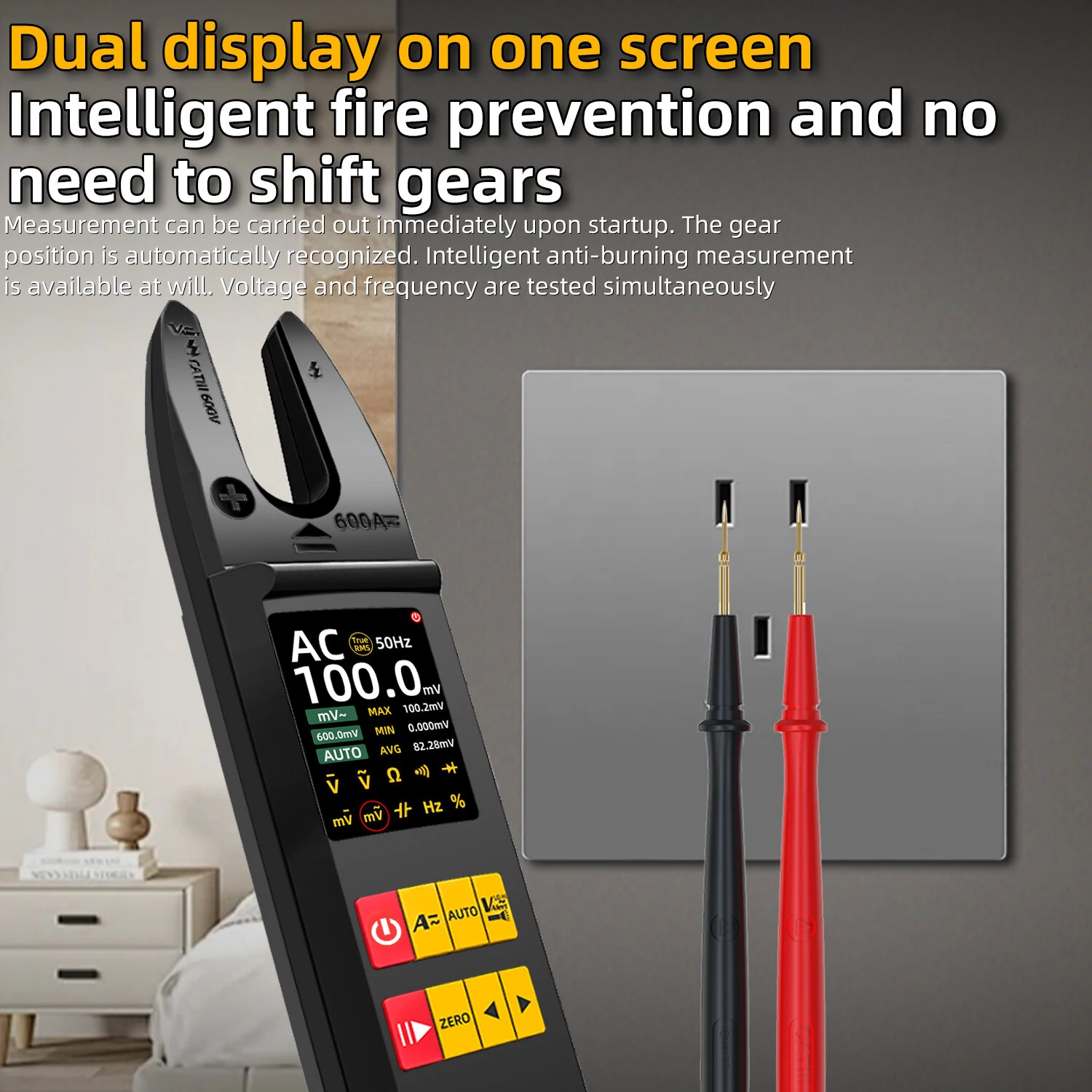 BSIDE U5 True RMS Clamp Meter - TFT Screen | AC/DC Voltage Current Tester - Image 5