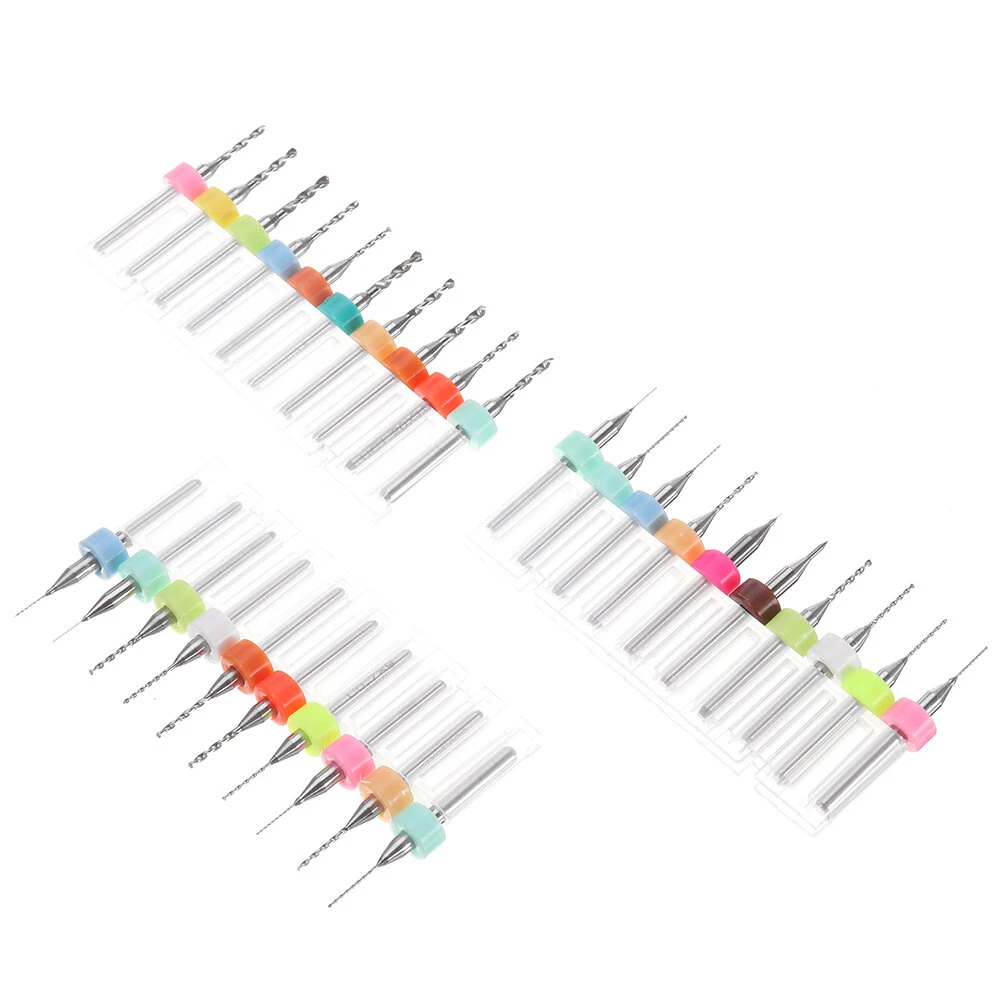 Drillpro DB-P1 PCB Drill Bits - 30pcs Tungsten Steel 0.1-2.0mm for CNC Circuit Boards - Image 2