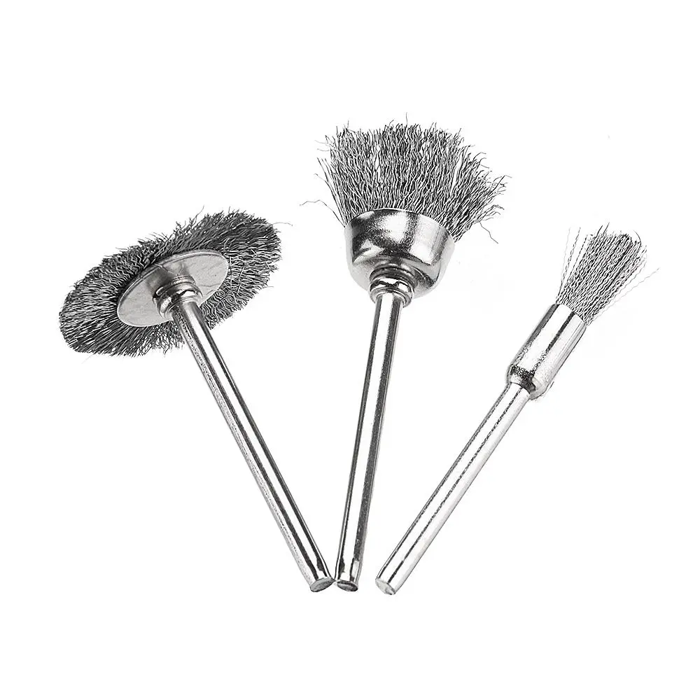Dremel Rotary Tool Wire Brush Set - 9pcs Stainless Steel Cup Wheel Cleaner & Polishing - Image 3