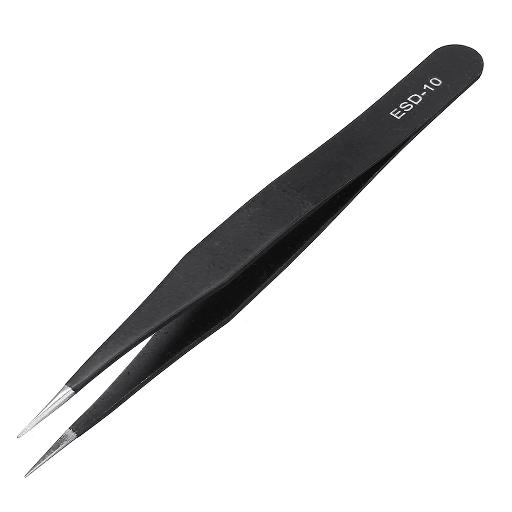 PARON ESD-10 Anti-static Curved Tip Forceps - Precision Soldering Tweezers - Image 2