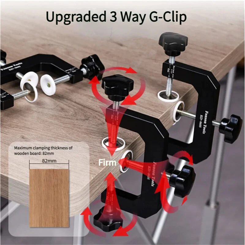 FONSON TOOLS 3-Way Face Clamp | Edge & G Clamp for Cabinet Carcass & Shelves - Image 5