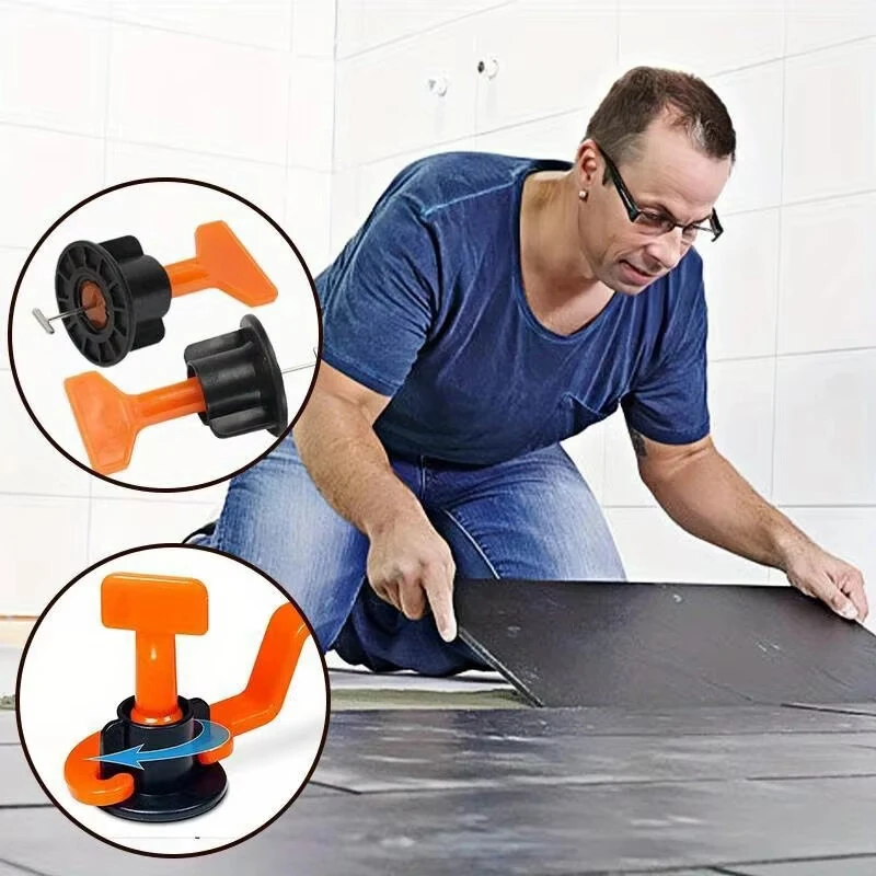 151pcs Tile Leveling System Kit - Reusable Flat Wedge Washers & Brackets for DIY Wall Tile Installation - Image 5