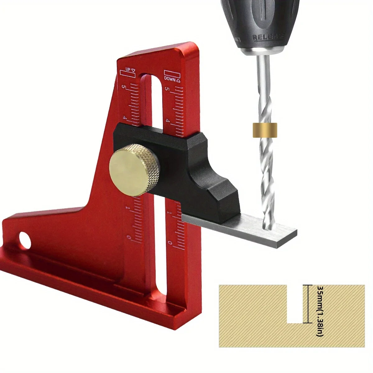 Woodworking Depth Gauge - 0-50mm Dual Scale Precision Tool for Router & Table Saw Setup - Image 3