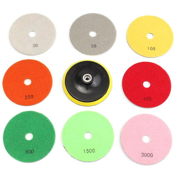 4 Inch Diamond Polishing Pads 8pcs 30-3000 Grit for Granite Marble Concrete - Image 5