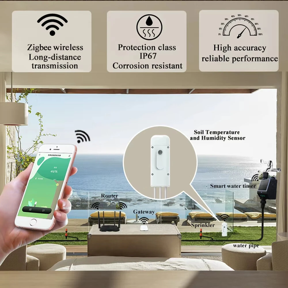 Tuya Smart Zigbee Soil Tester - Temperature & Humidity Meter - Waterproof - Image 4