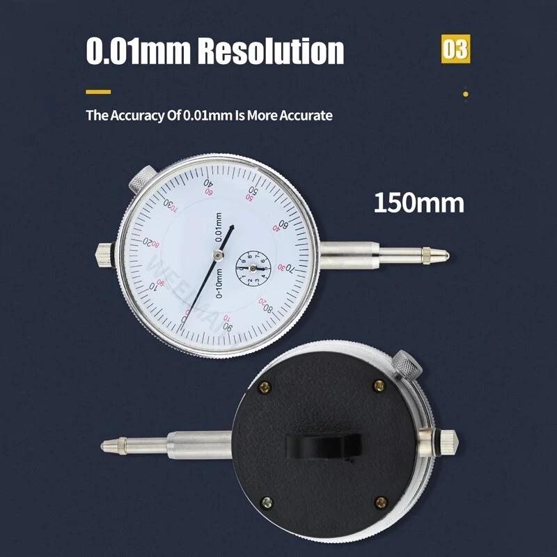 Dial Indicator Magnetic Stand | 0-10mm 30mm 0.8mm Gauge Base | Micrometer Tool - Image 5