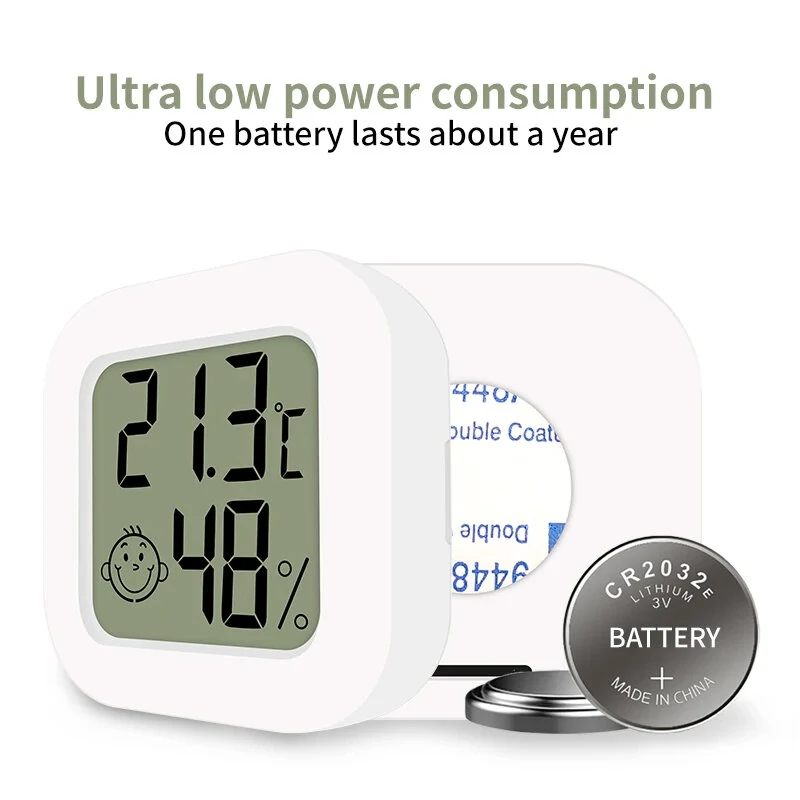 2Pcs Digital LCD Thermometer Hygrometer - Temperature Humidity Meter with Comfort Indicator - Image 4