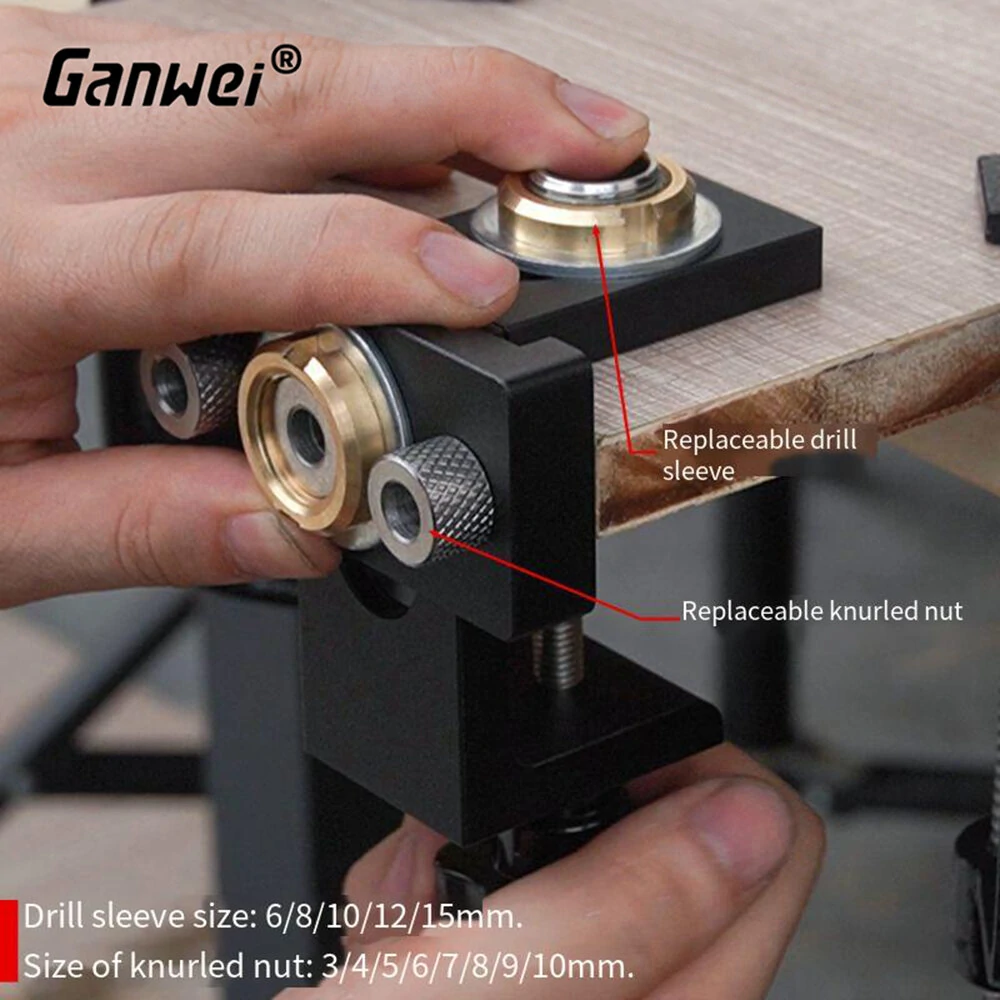 Ganwei 3-in-1 Punch Locator | Aluminum Alloy Woodworking Tool - 0-52mm Range - Image 3
