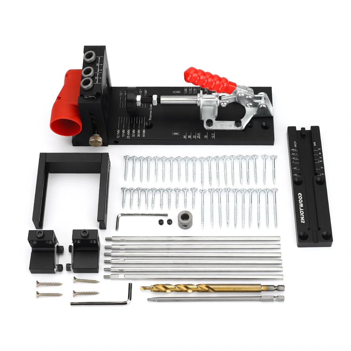 ENJOYWOOD XK4 PRO MAX Pocket Hole Jig - Aluminum Alloy Adjustable Drill Guide - Image 4
