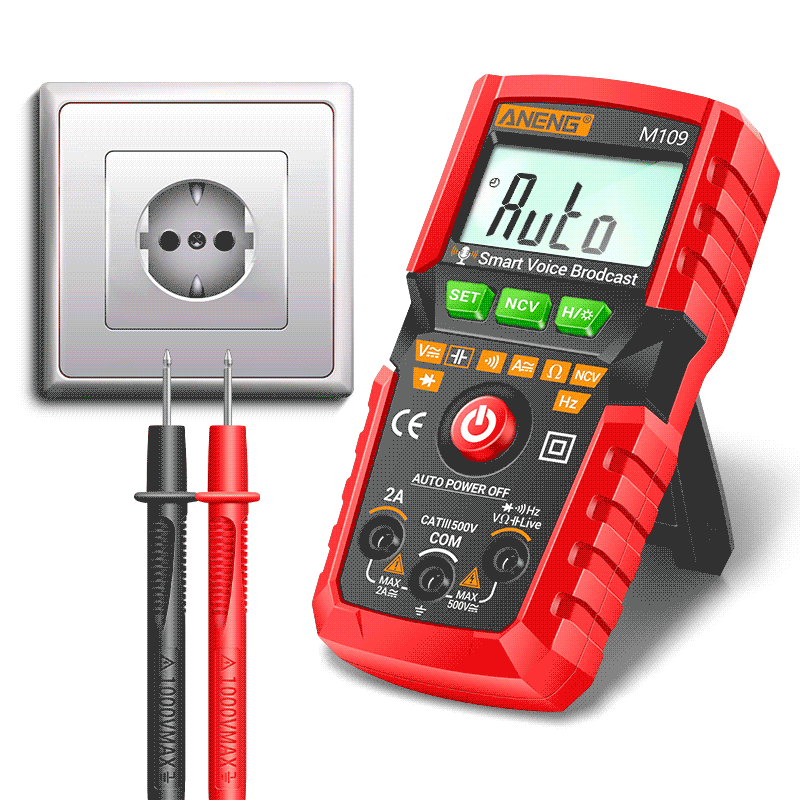 ANENG M109 Digital Multimeter | 4000 Count AC/DC | Voice Broadcast Auto-Ranging - Image 2