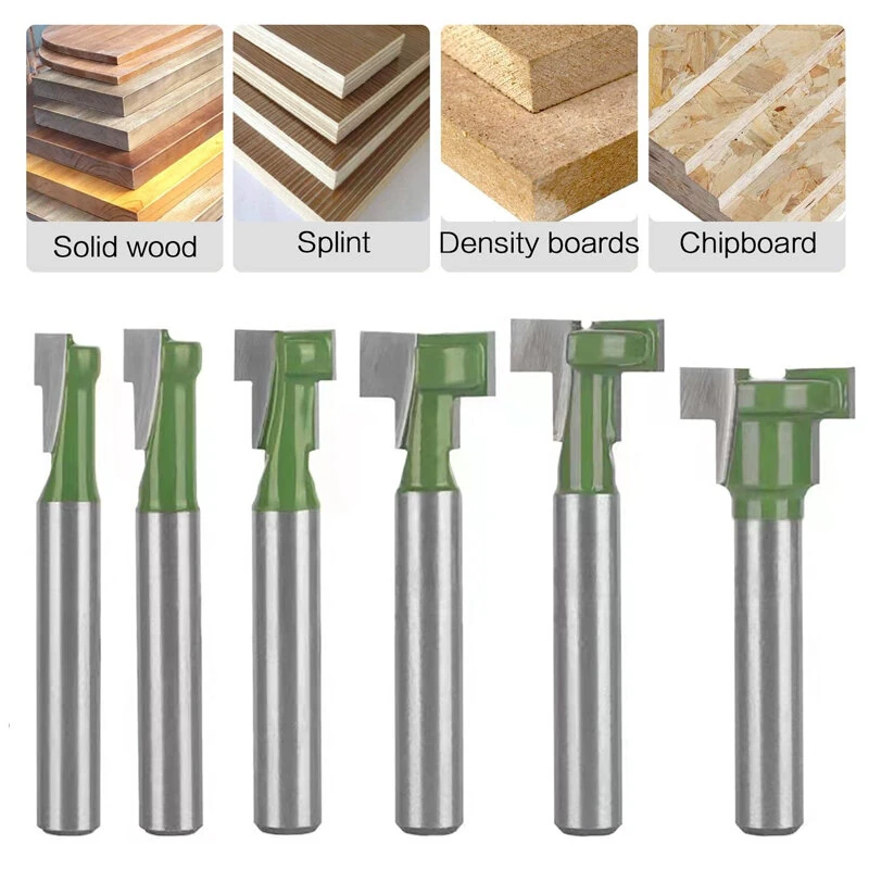 6PCS 1/4 Inch Shank Keyhole Router Bit Set | 6mm to 5/8 Inch Blade Diameter - Image 3