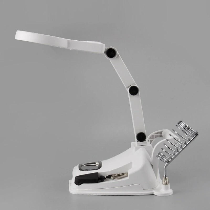 360 Degree Rotating Desktop Magnifier with LED Light - HD Magnifying Glass for Repair & Reading - Image 2