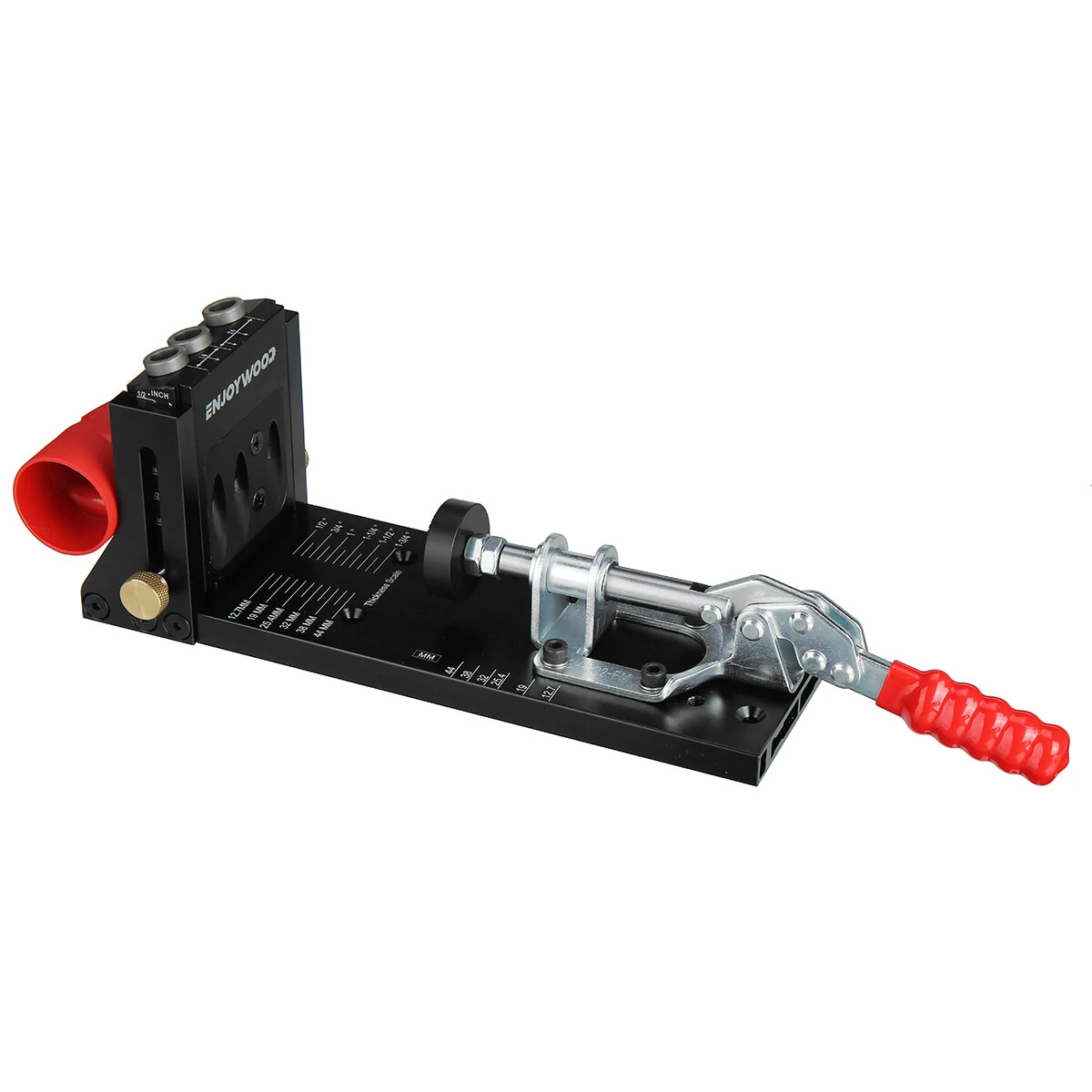 ENJOYWOOD XK4 Pocket Hole Jig Kit - Aluminum Alloy Adjustable Woodworking Guide - Image 5