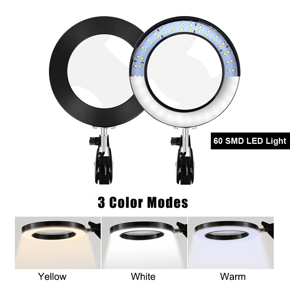 NEWACALOX 5X LED Magnifying Glass - Third Hand Soldering Tool with Desk Clamp | Work Lamp - Image 3