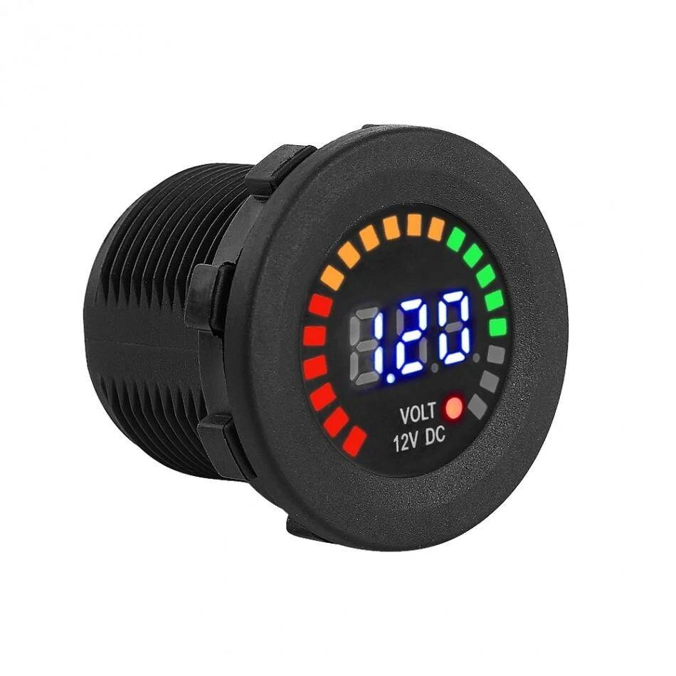 DC 12V Waterproof LED Digital Voltmeter - Motorcycle Car Voltage Gauge Meter - Image 2