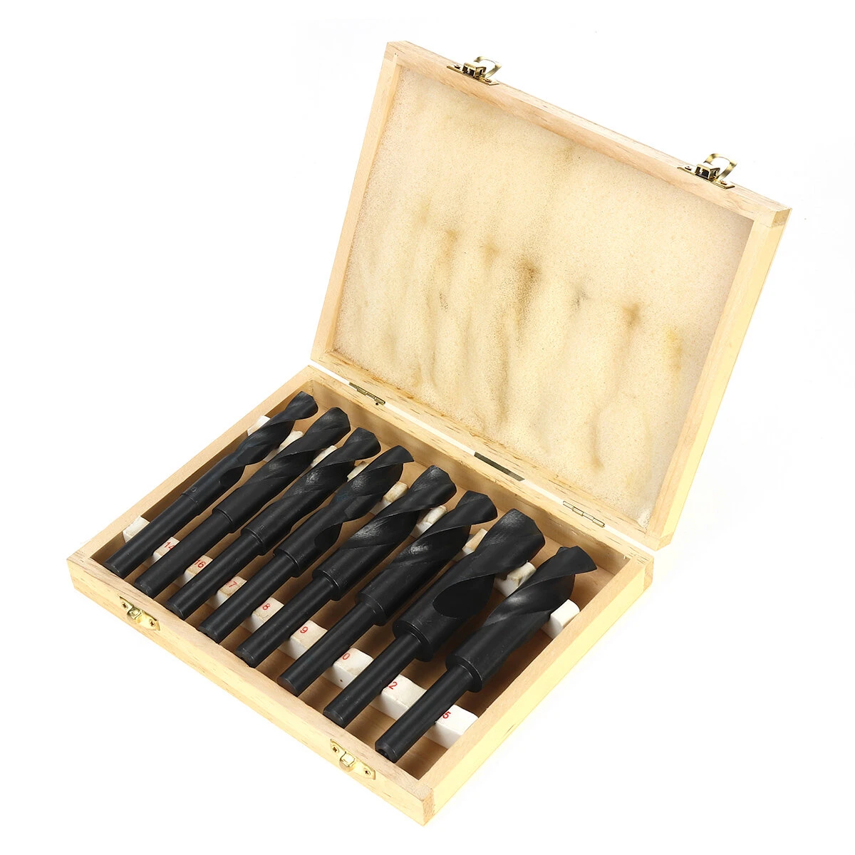 8pcs HSS 4241 Twist Drill Bit Set - 9/16 to 1 Inch for Wood Plastic Aluminum - Image 3
