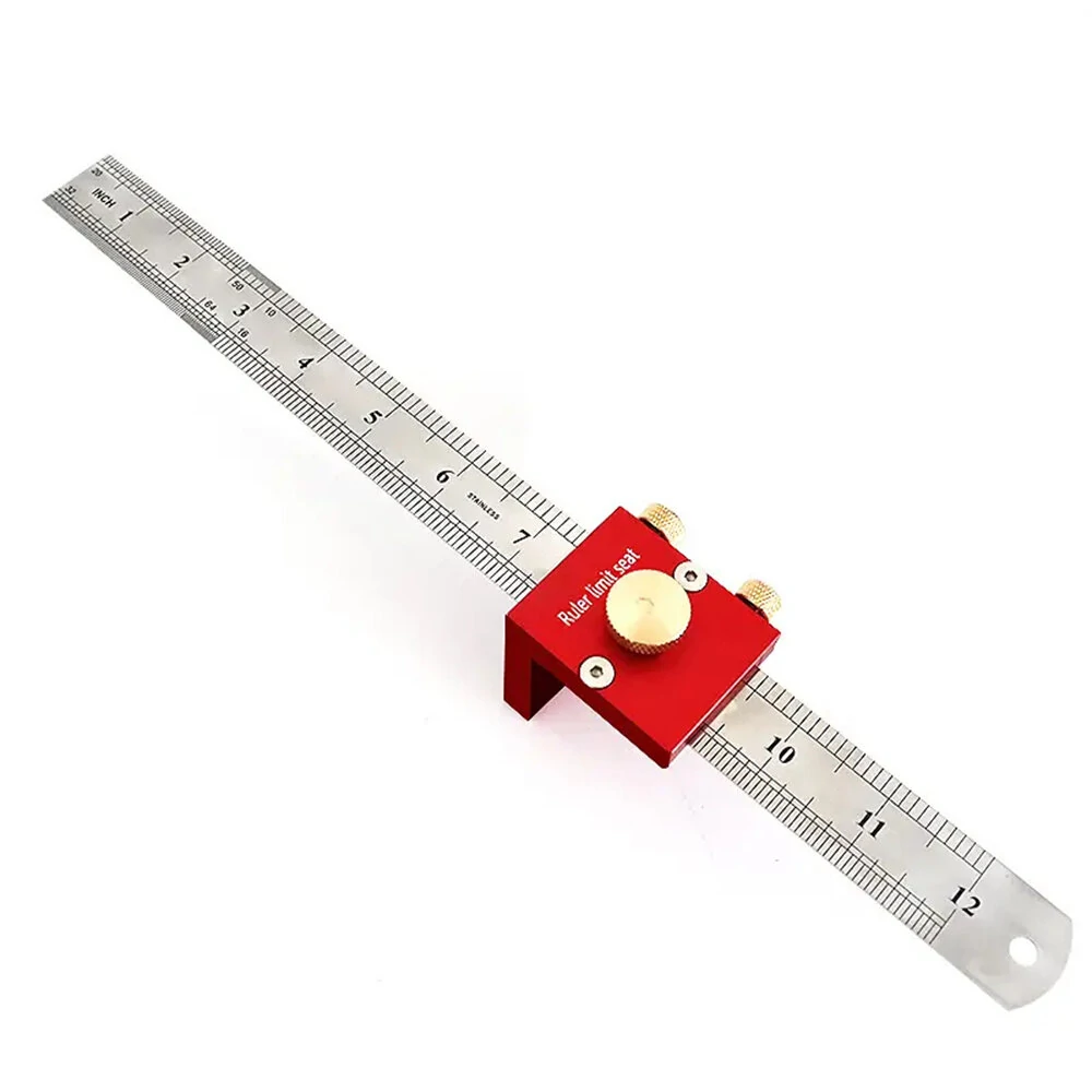 30cm Scribing Ruler | 90 Degree Scale High Precision Measuring Gauge - Woodworking Essential Tool - Image 2