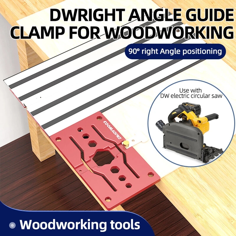 ENJOYWOOD Track Saw Right Angle Guide | Square Angle Stop for DeWalt Rail - Image 2
