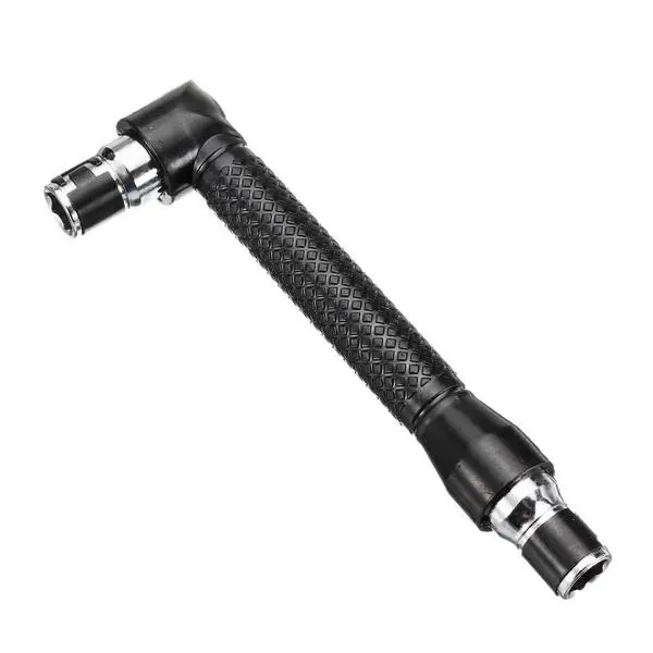 L Shaped Screwdriver Wrench - 1/4 Inch Hex with 10-Piece Bit Set - Image 2