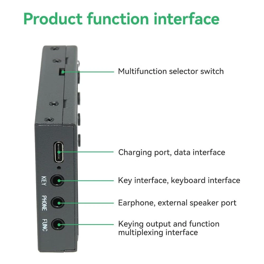 Mini CW Morse Code Trainer | 2500mAh Battery, 20hr Standby | USB-C Portable Practice Tool - Image 4