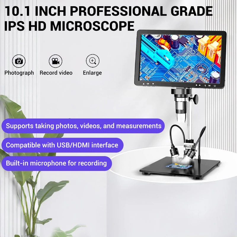 Mustool DM12 10.1 HDMI Digital Microscope - 2000X Magnification | 20MP IPS Screen - Image 2