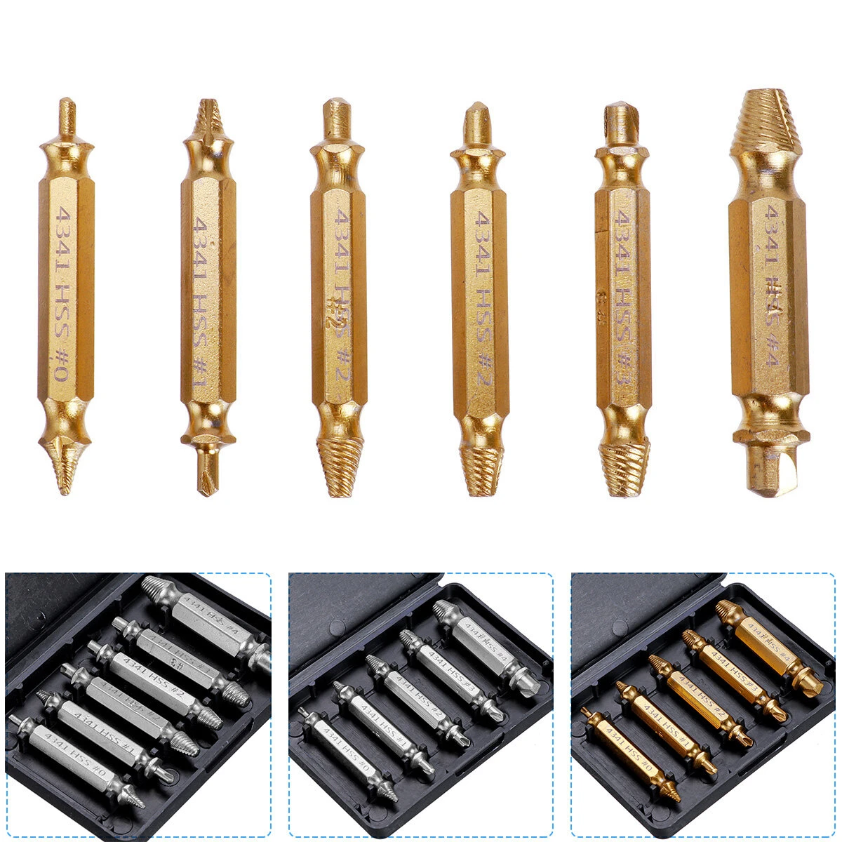 Damaged Screw Extractor Kit - 6 PCS Speed Out Drill Bits for Broken Bolts - Image 2