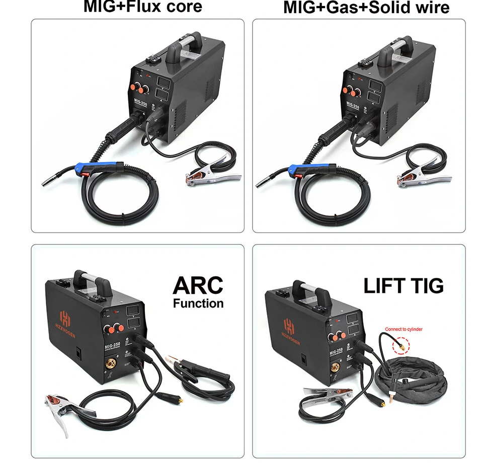 Hzxvogen MIG 250 220V Welder - 3 in 1 MIG TIG MMA Gas Machine - Image 4