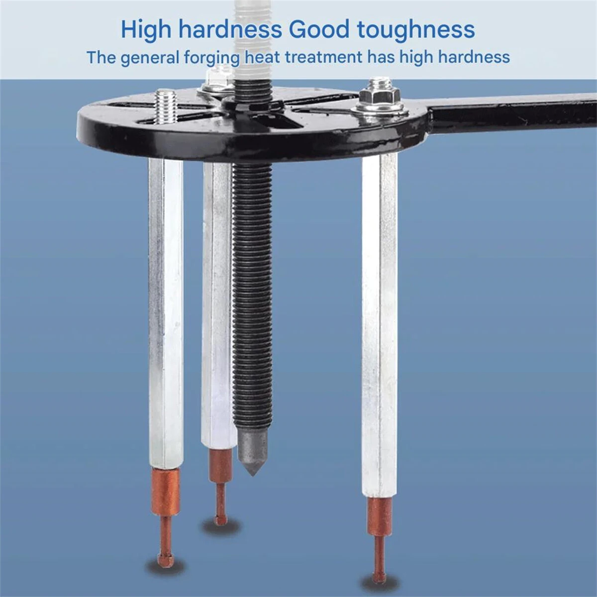 Three Jaw Bearing Puller Tool - Adjustable Auto Repair Extractor - Carbon Steel with Tan Coating - Image 5