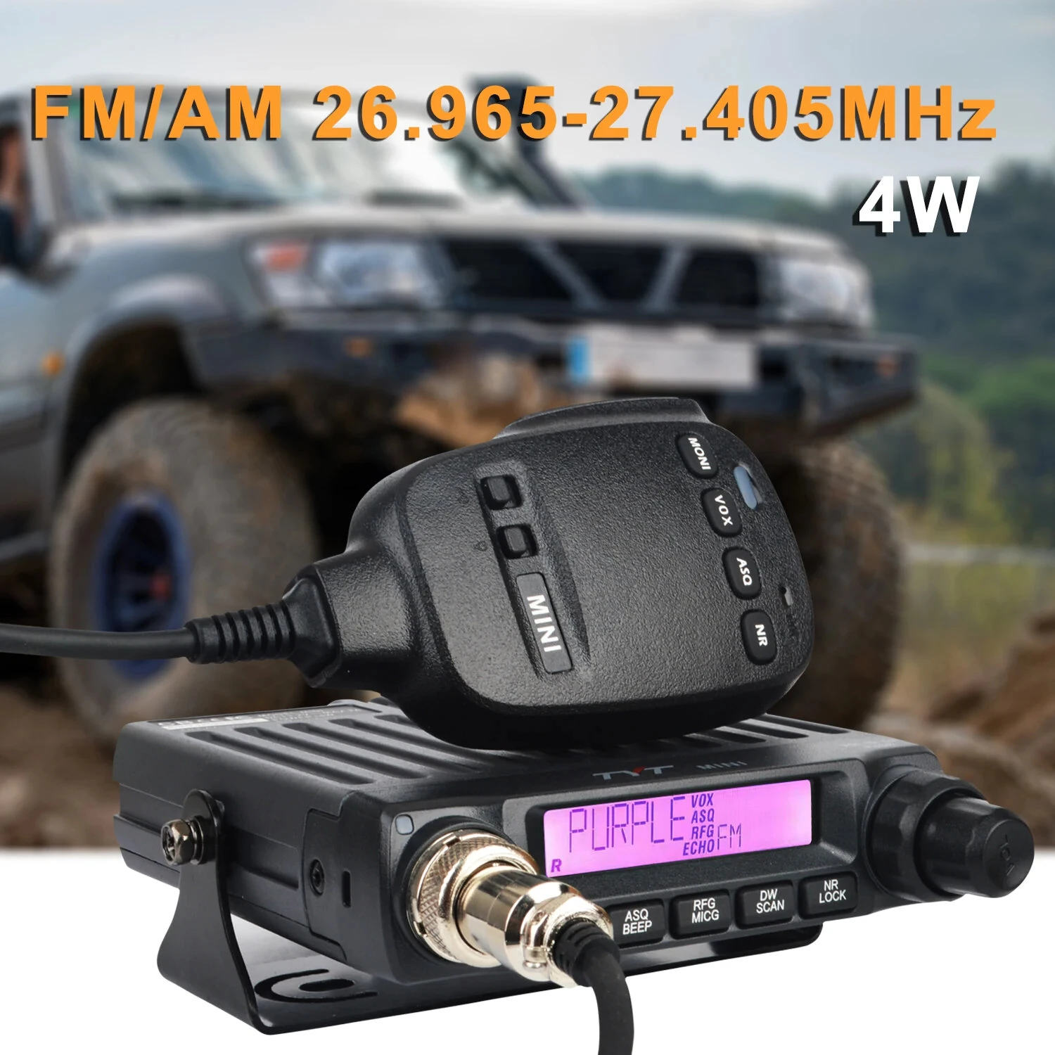 TYT CB Mini Radio 40 Channel 4W Compact Walkie Talkie | 27MHz FM AM UHF - Image 2