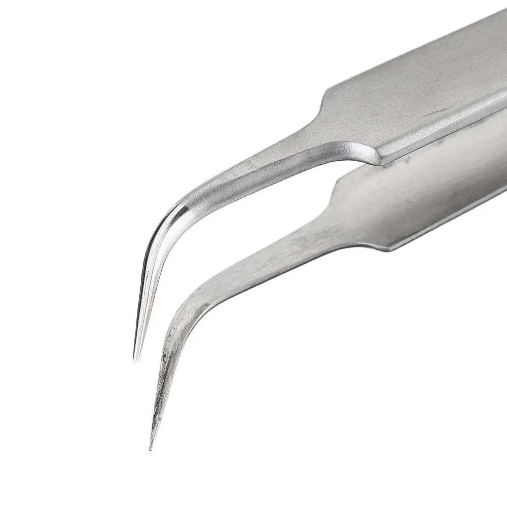 Electronics Anti-static Tweezer - Curved & Straight Tip Precision Steel Forceps for Phone Repair - Image 5