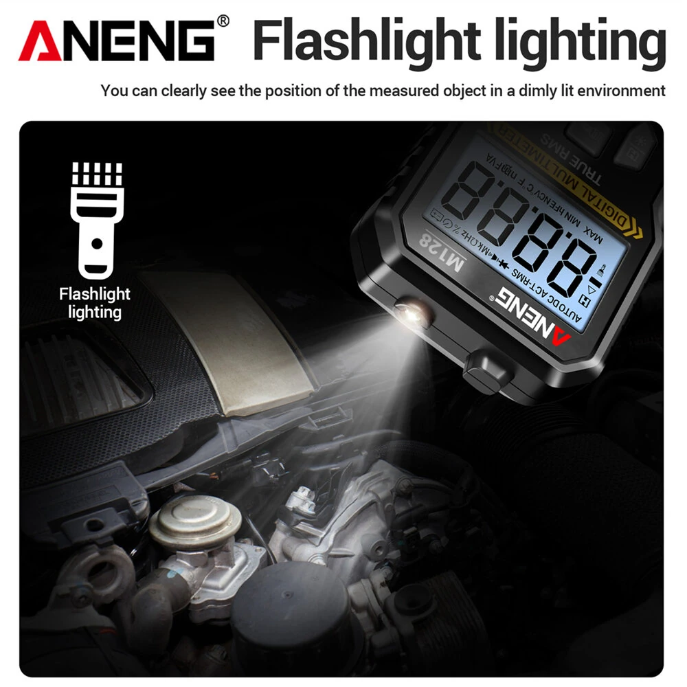 ANENG M128 True RMS Digital Multimeter | 6000 Count Auto-Ranging | Backlit Screen - Image 3