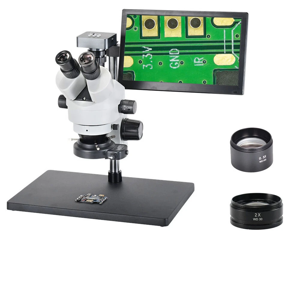 HAYEAR 48MP USB Microscope Camera | 3.5X-90X Simul-Focal Trinocular | PCB Soldering & Jewelry Repair Kit - Image 2