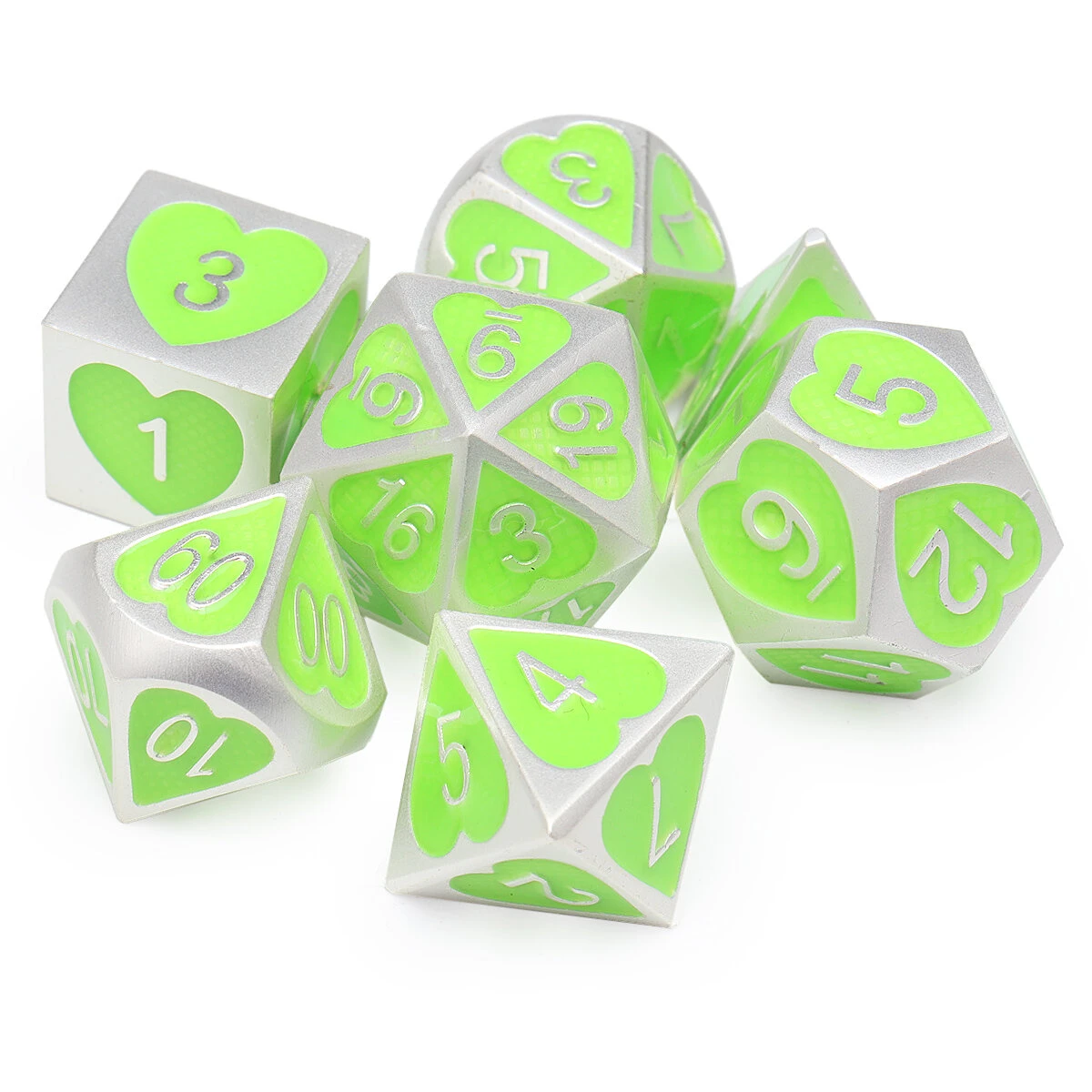 7Pcs Zinc Alloy Polyhedral Dice Set | DND RPG Accessories | EDC Gaming - Image 3
