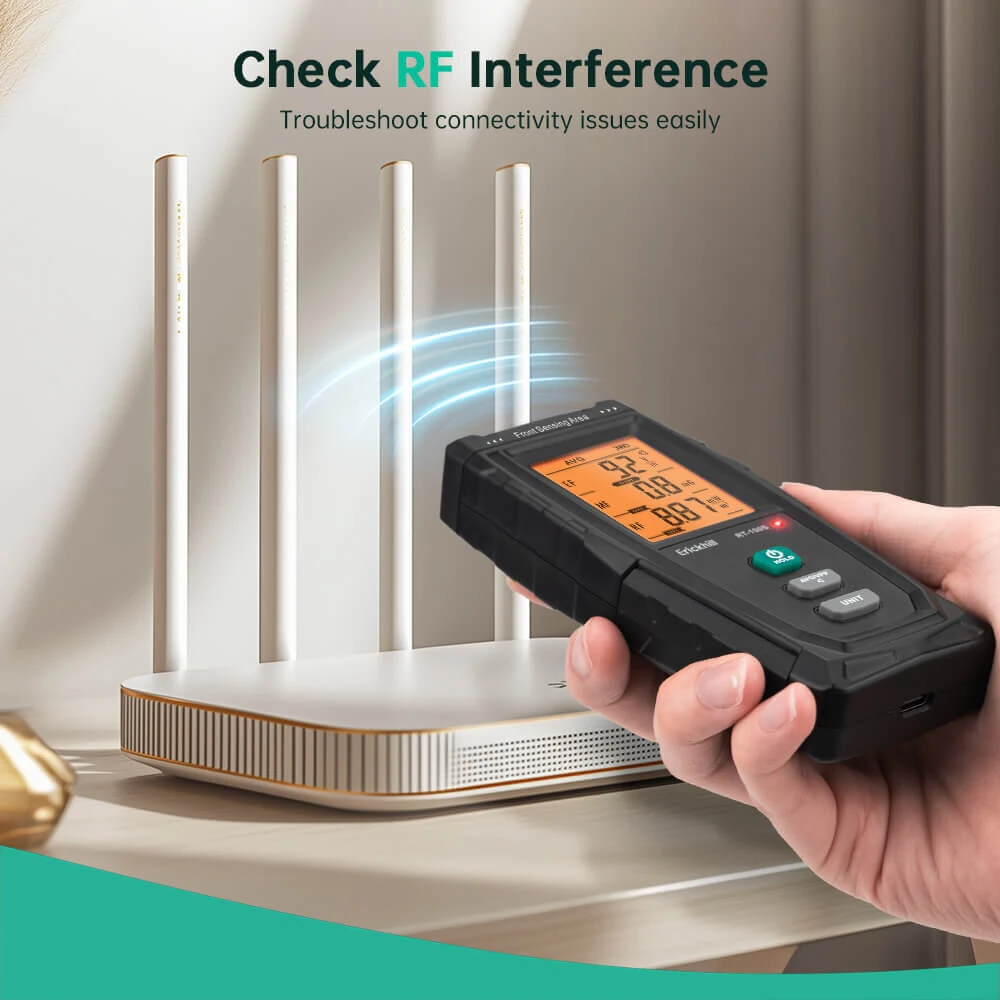 ERICKHILL RT-100S 3-in-1 EMF Meter | RF Magnetic Field Detector | Portable - Image 3