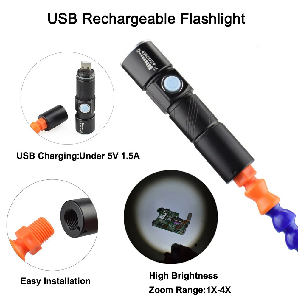 Multi-Functional Soldering Helping Hand | 6 Flexible Arms with Magnifier & Fan - Image 4