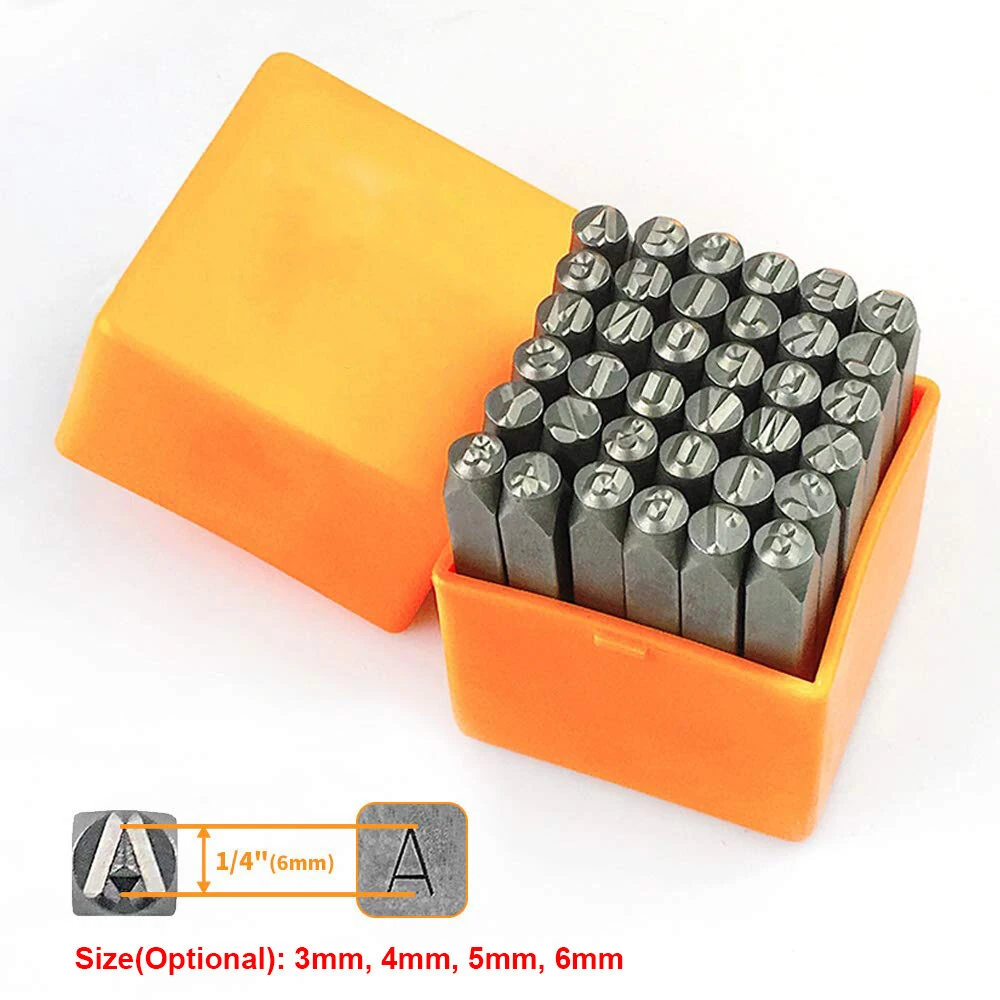 Professional 36Pcs Steel Stamping Tool Set | 3/6mm Alloy Letter & Number Punch | HRC 58-62 for Jewelry Craft - Image 3