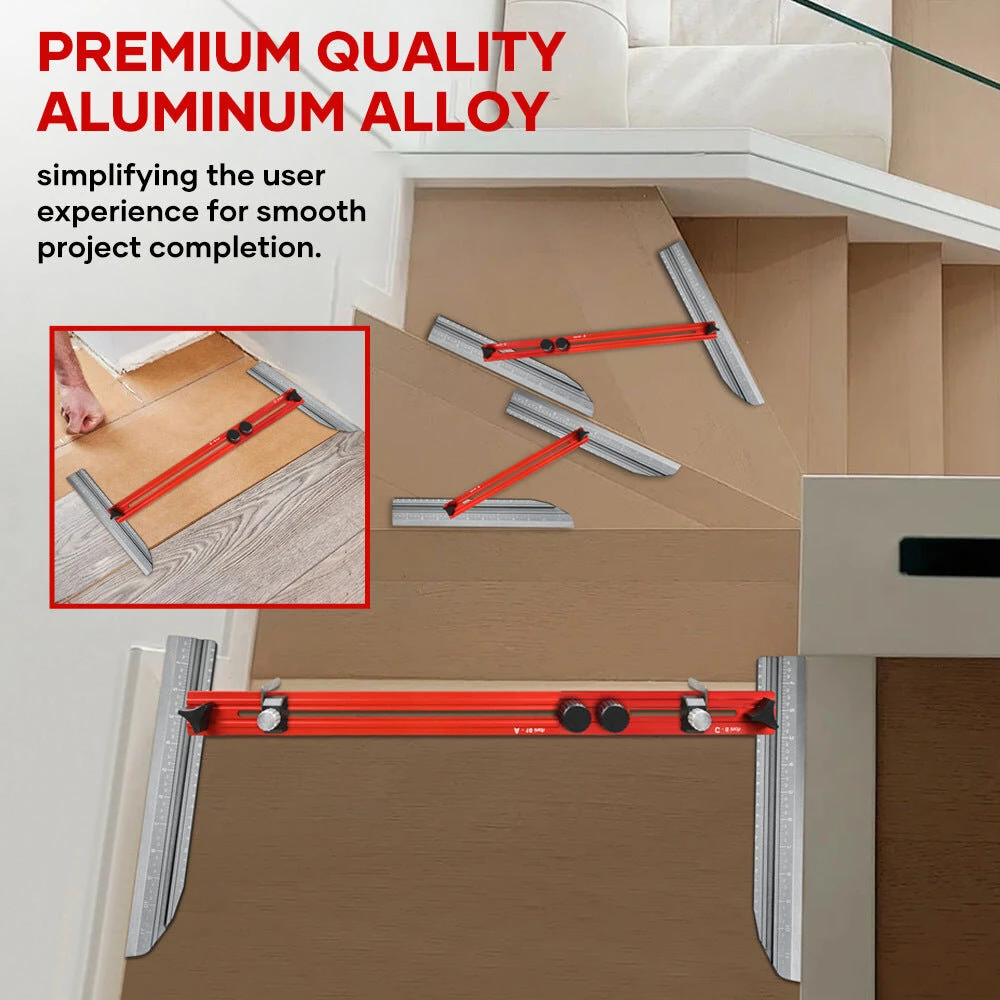 Stair Tread Template Tool | Heavy Duty Layout Gauge & Measuring Jig for Home - Image 4