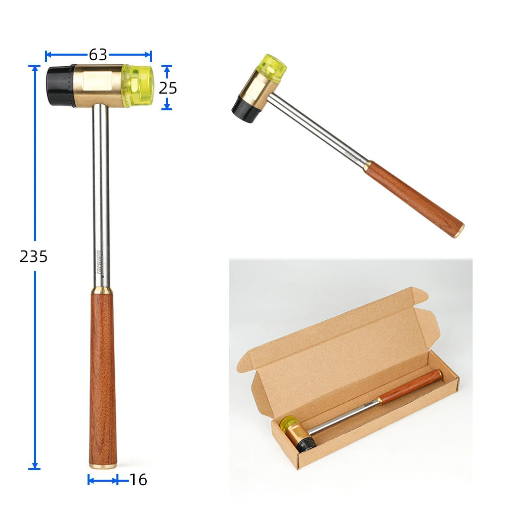 Woodworking Hammer - Brass Ergonomic & Compact Design - Durable DIY Tool - Image 4